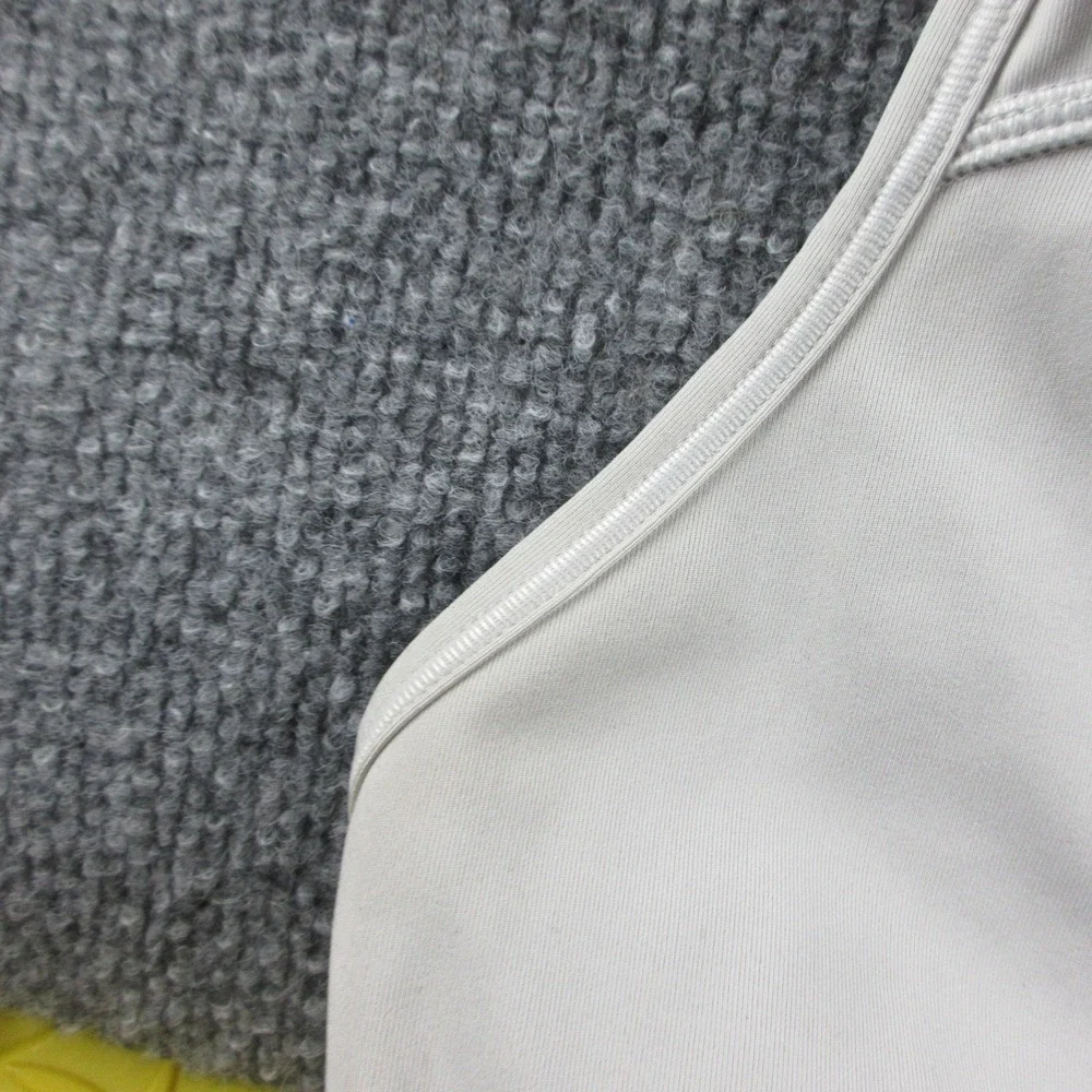 Nike Sports Bra Womens Medium Gray Dri-FIT Racerback Wireless Logo Athletic